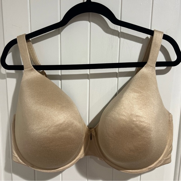 Cacique Bra Full Coverage Underwire Support Lined Lane Bryant Nude Plus 42F - Picture 1 of 12